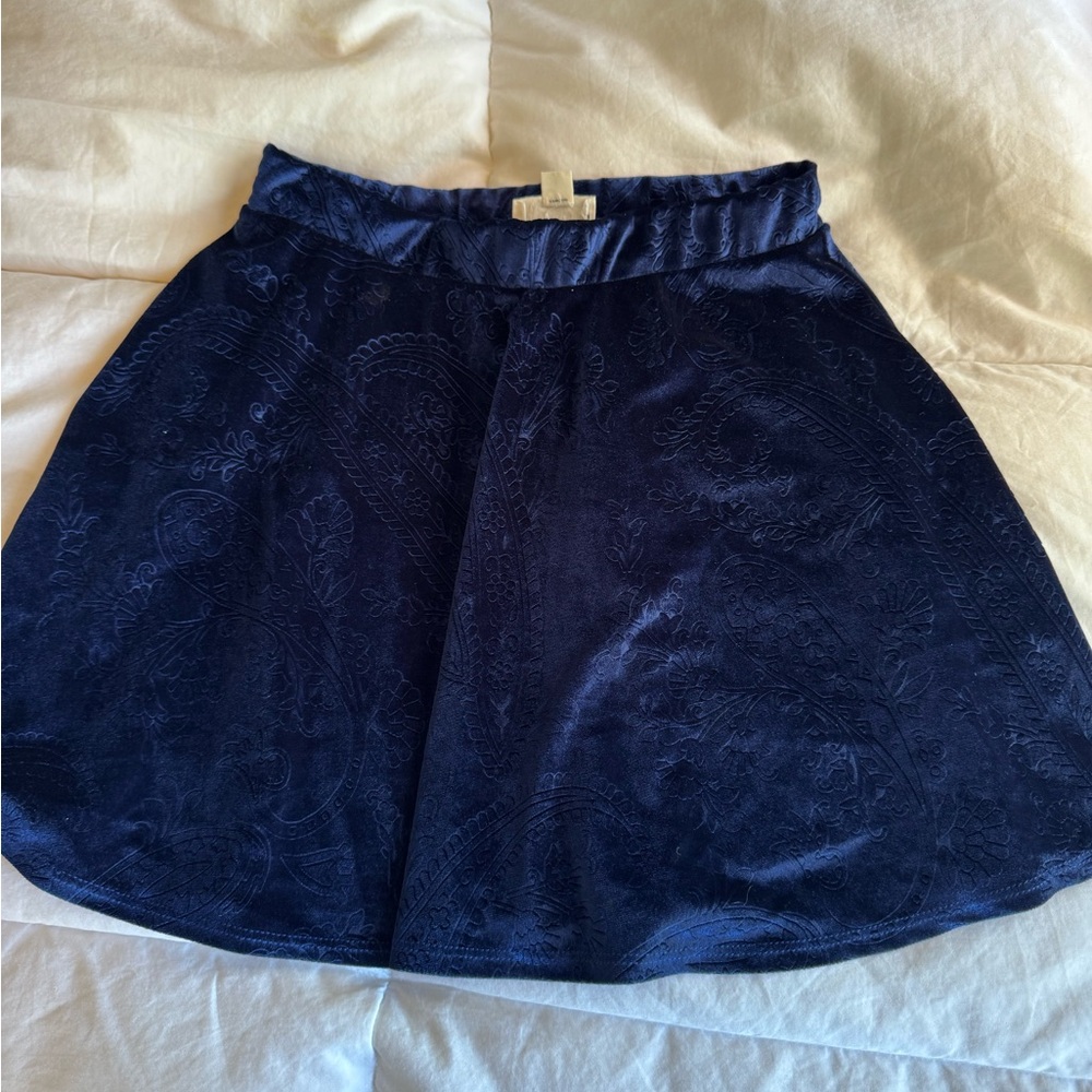 La Hearts Deep Blue Skater Skirt